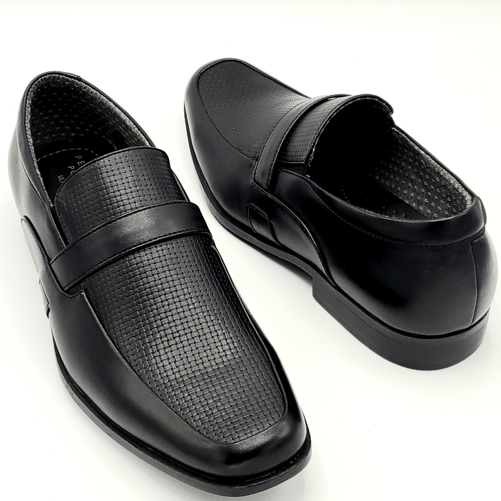 PERRY ELLIS PORTFOLIO BLACK LOAFER MEN SHOES SZ 9